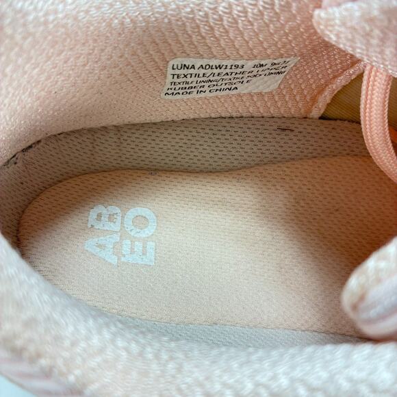 Abeo Luna Pink Lace Up Running Shoes Comfort Cushioned Sneakers Women's Size 10M - Picture 9 of 11